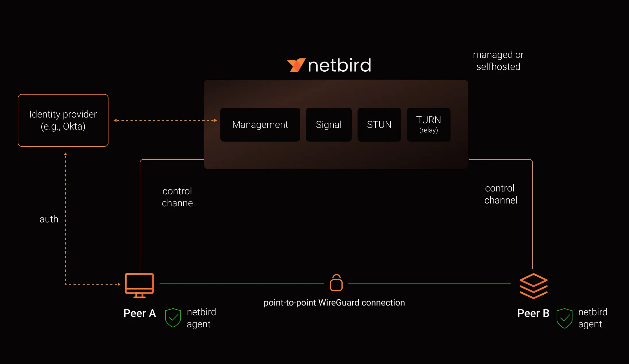 NetBird Architecture - WireGuard Mesh VPN